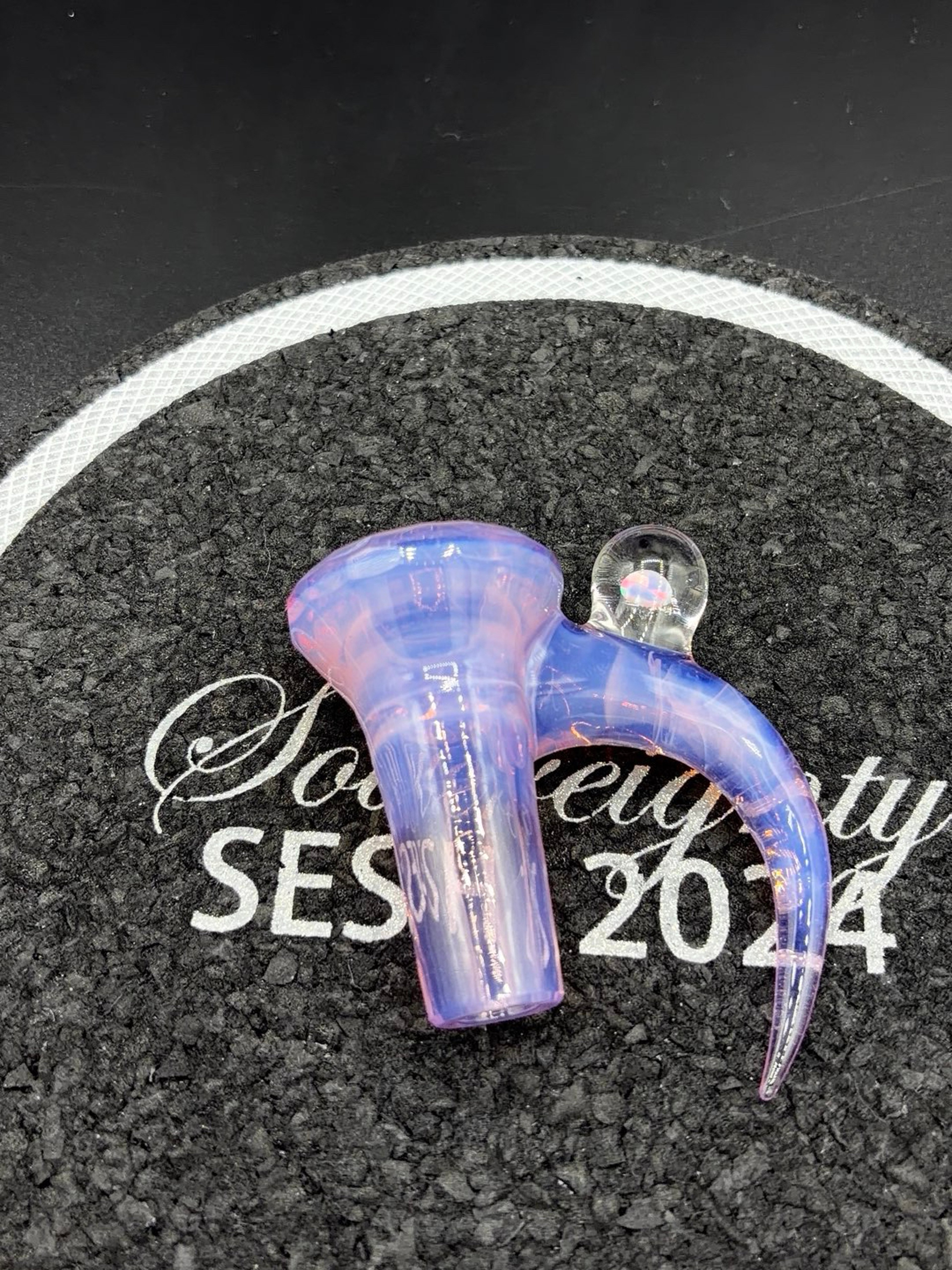 Preview pic of Apix Design Faceted Rose Quartz Fully Worked 4 Hole 18mm Slide