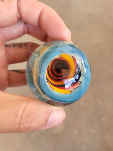 Preview pic of Red, Yellow, Black Vortex Marble