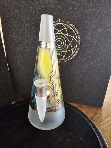 Preview pic of Ryan Fitt Blue & Yellow Geo Inlay