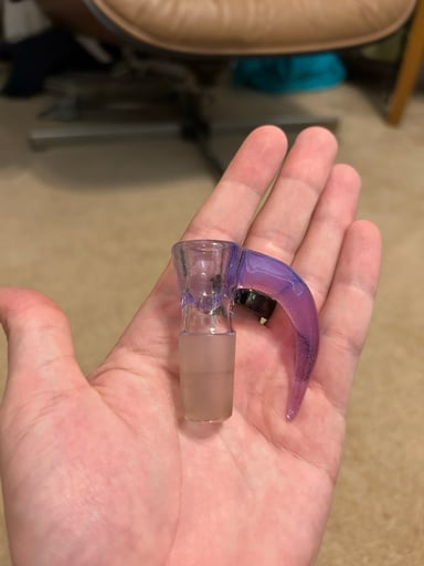 Preview pic of 18mm Purple Lollipop Dandi Glass Slide - Full Color