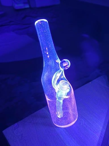 Preview pic of Sake bottle bluV to Lucy with opal tobacco pipe