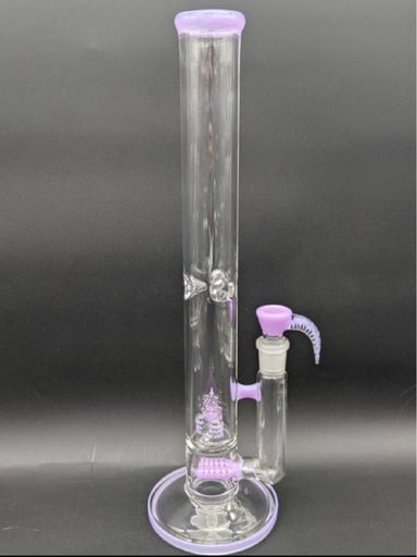 Preview pic of 2k Glass - Double Stemline to a inverted 3 stack  - Pink -