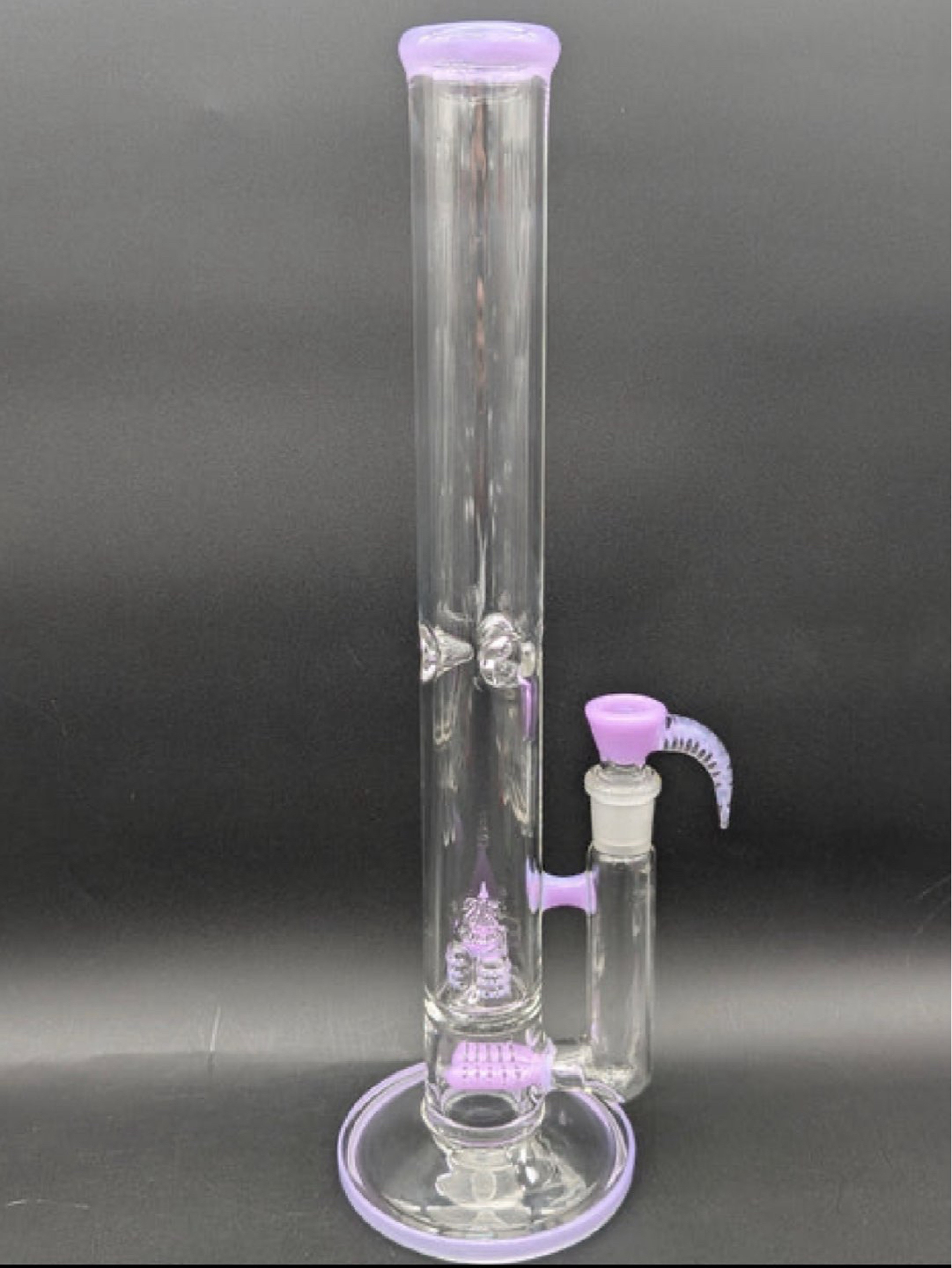 Preview pic of 2k Glass - Double Stemline to a inverted 3 stack  - Pink -
