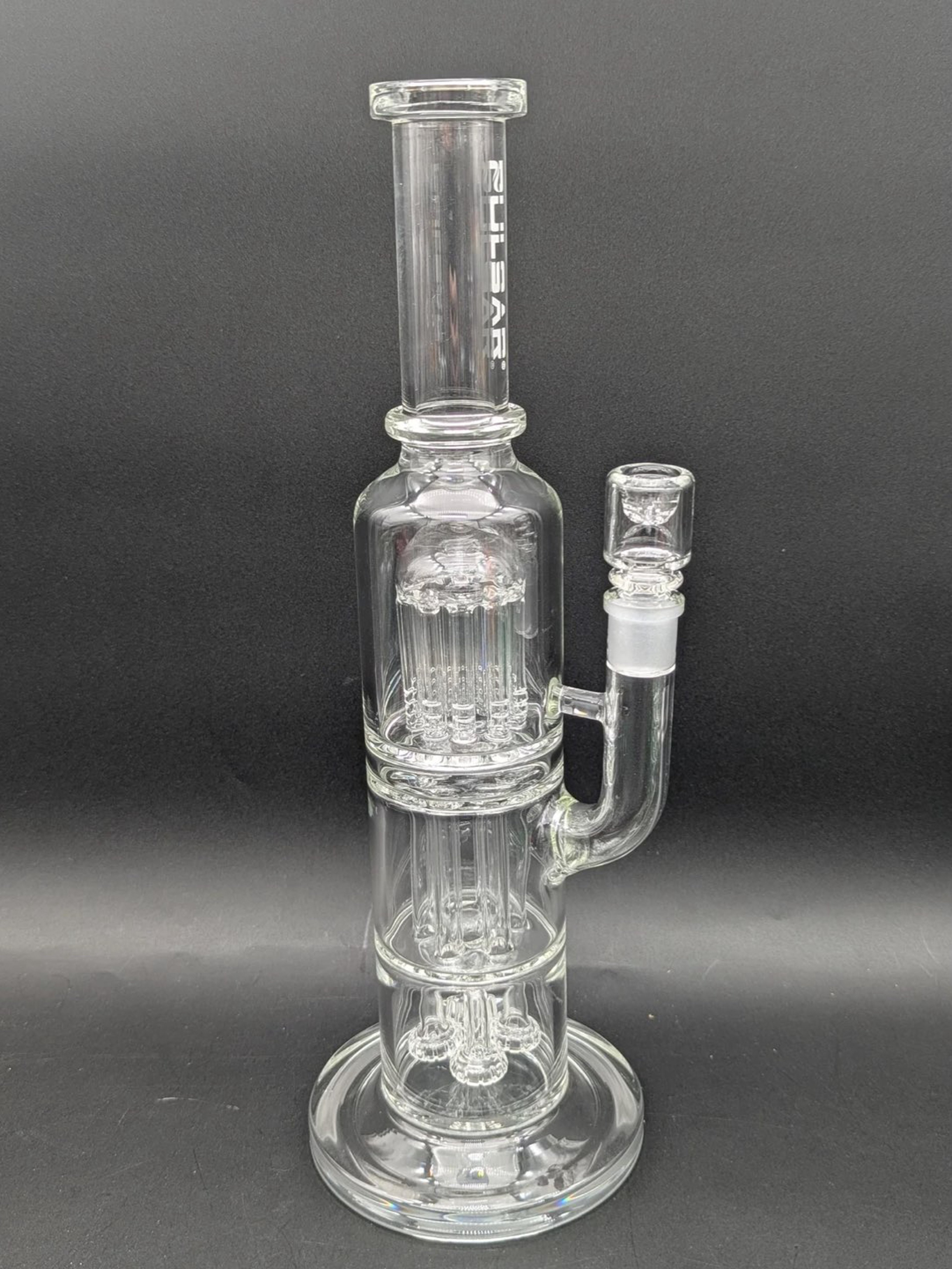 PULSAR TRIPLE CHAMBER CHUGGER GLASS WATER PIPE | 13.75" image 0