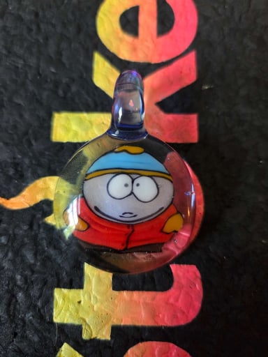 Preview pic of Eric Cartman flip pendant w/opal encasement on bail