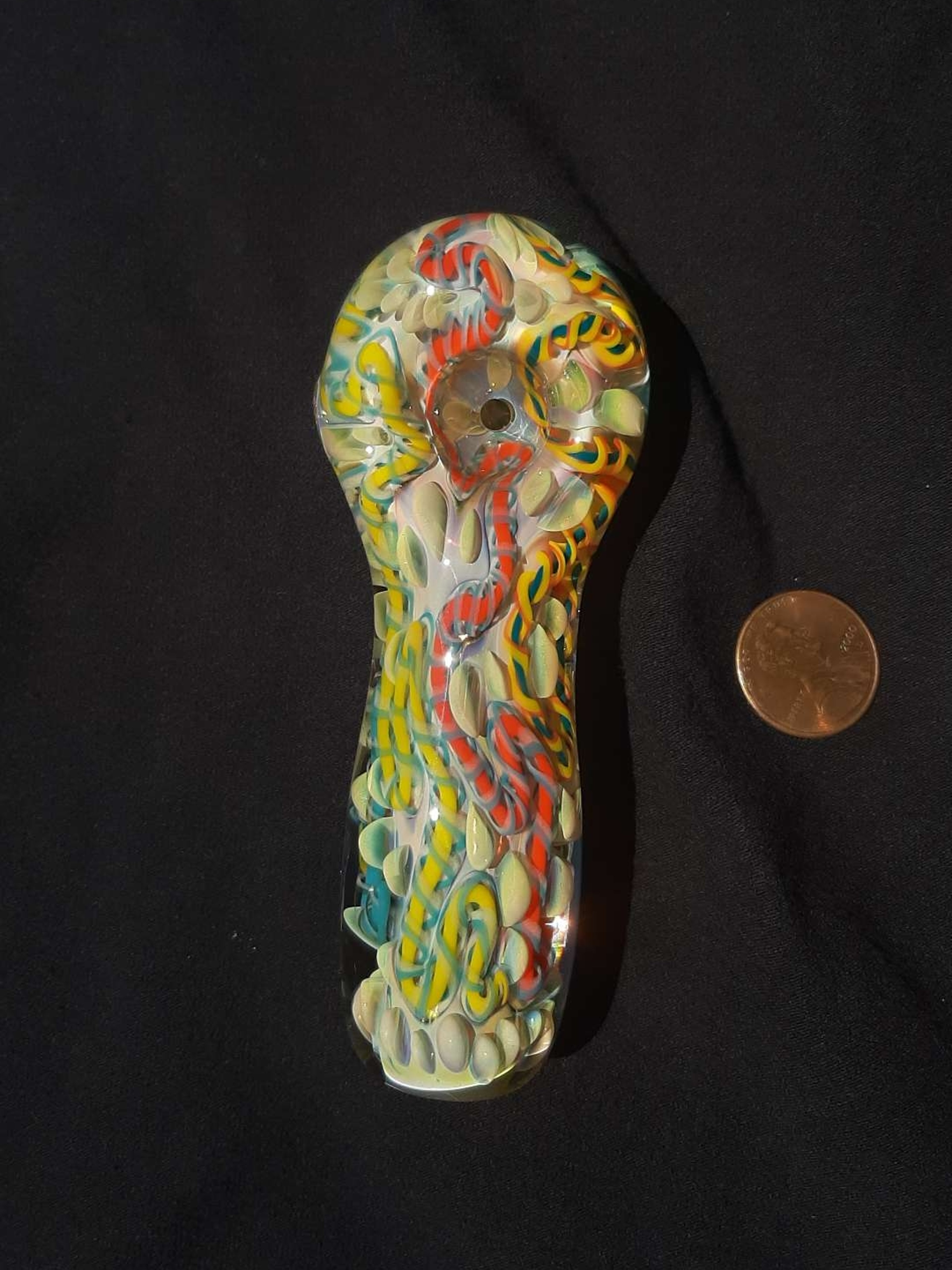 Preview pic of Inside out, color changing, borosilicate glass pipe. FREE SHIPPING