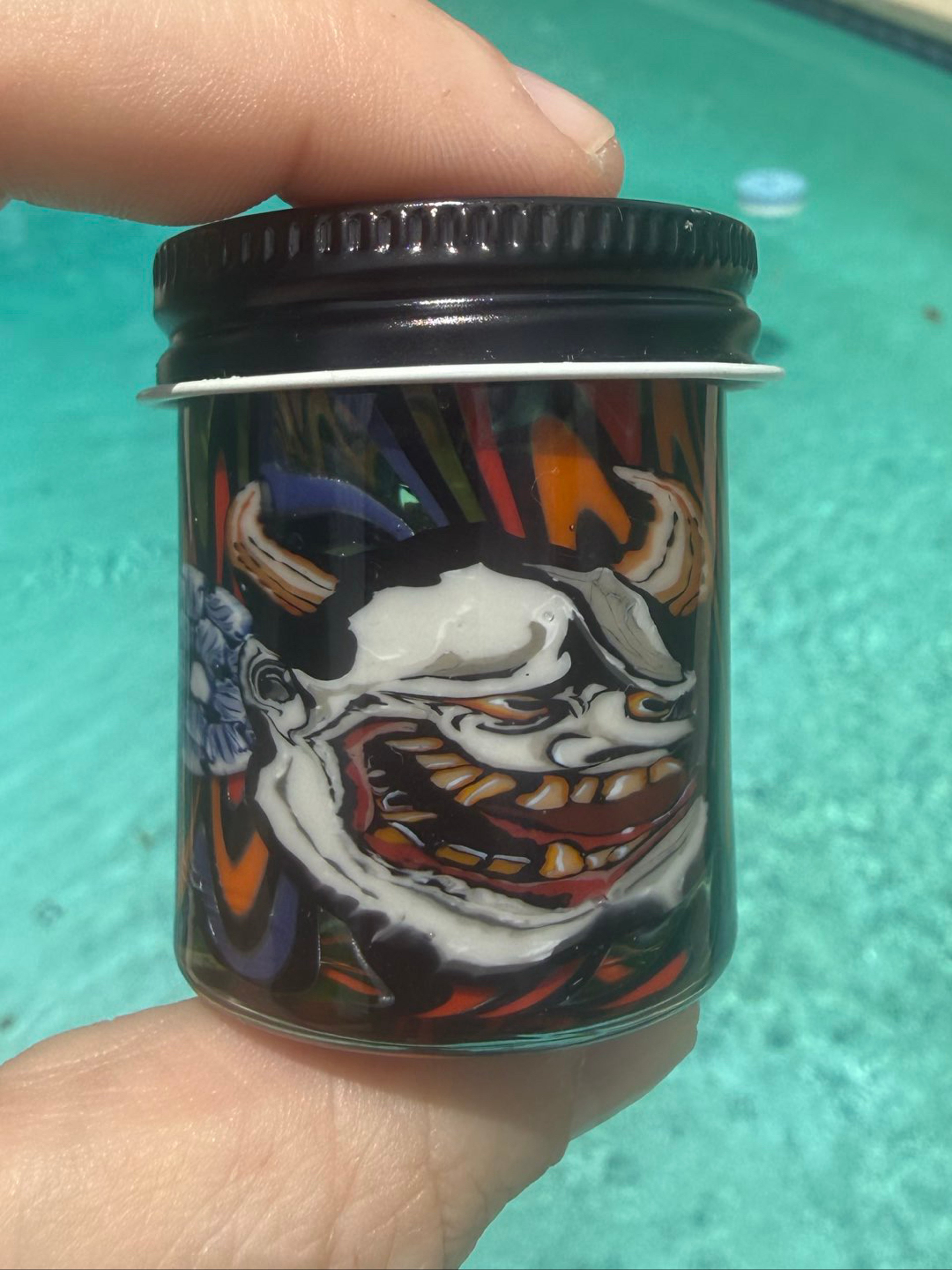 Preview pic of Stephen Boehme Hannya w/Blue Koi Fish Jar