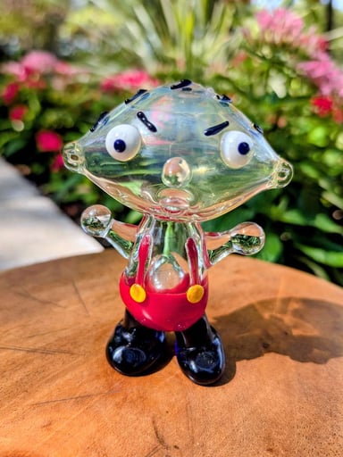 Preview pic of Apollo Glassworks Stewie Griffin Fumed Hand Pipe - Pristine Condition