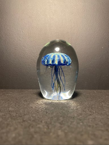 Preview pic of Jellyfish Paperweight Blue