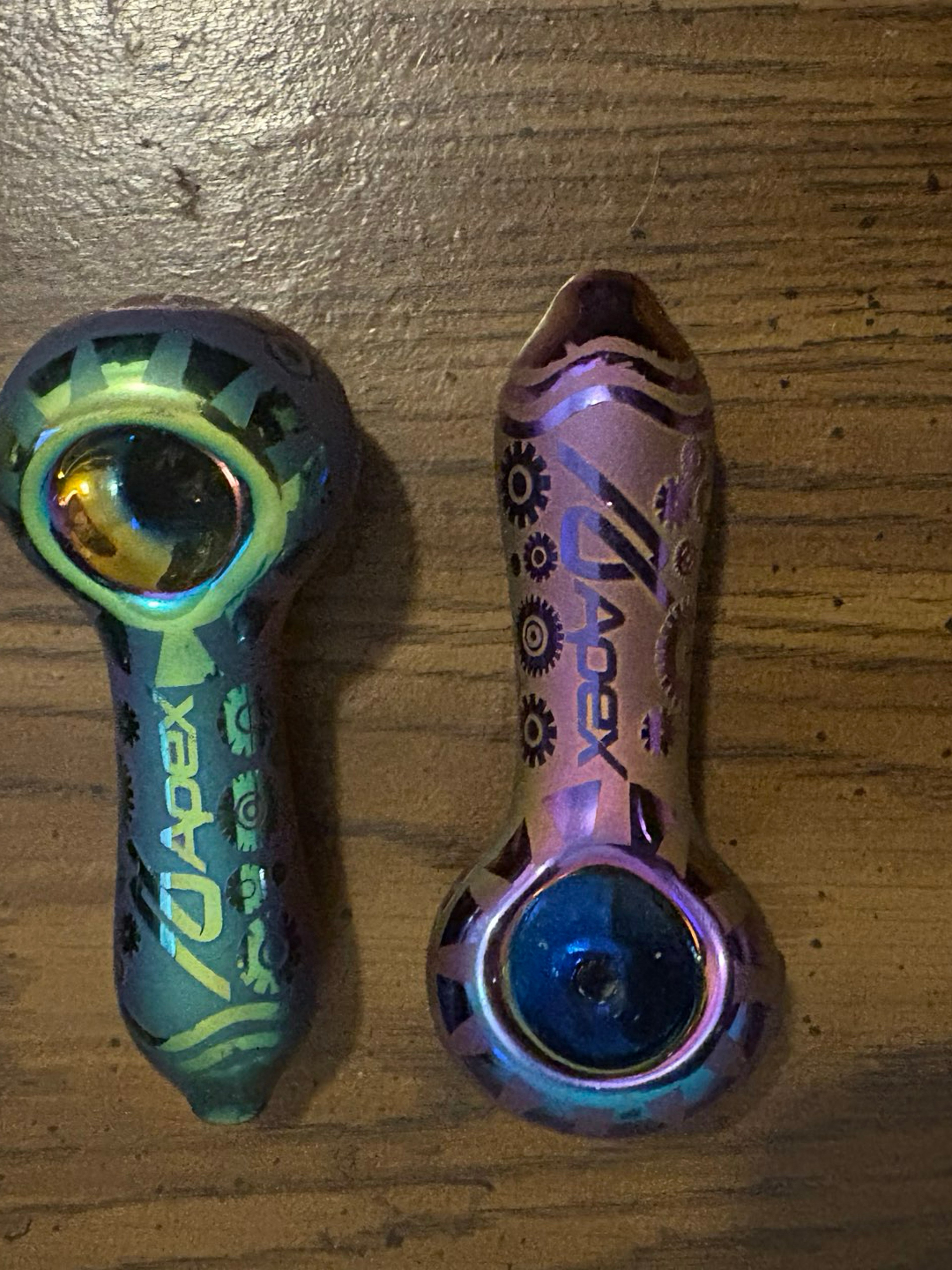 Preview pic of 2 pck sand blasted 4 inch spoon dry pipes