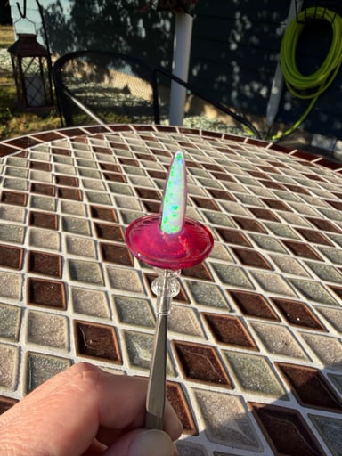 Preview pic of Moose and fire Puffco joystick with opal spike