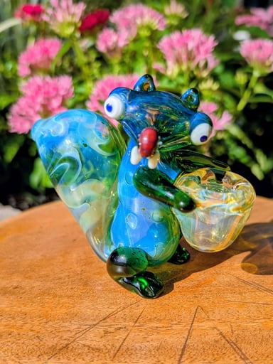 Preview pic of Apollo Glassworks "Scrat" Ice Squirrel Pipe – Mint Condition