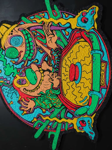 Preview pic of Jason Portant Ren and Stumpy Fear and Loathing Moodmat UV GITD