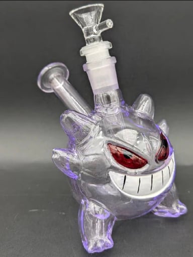 Preview pic of 6" Purple Ghost Monster Glass Bong