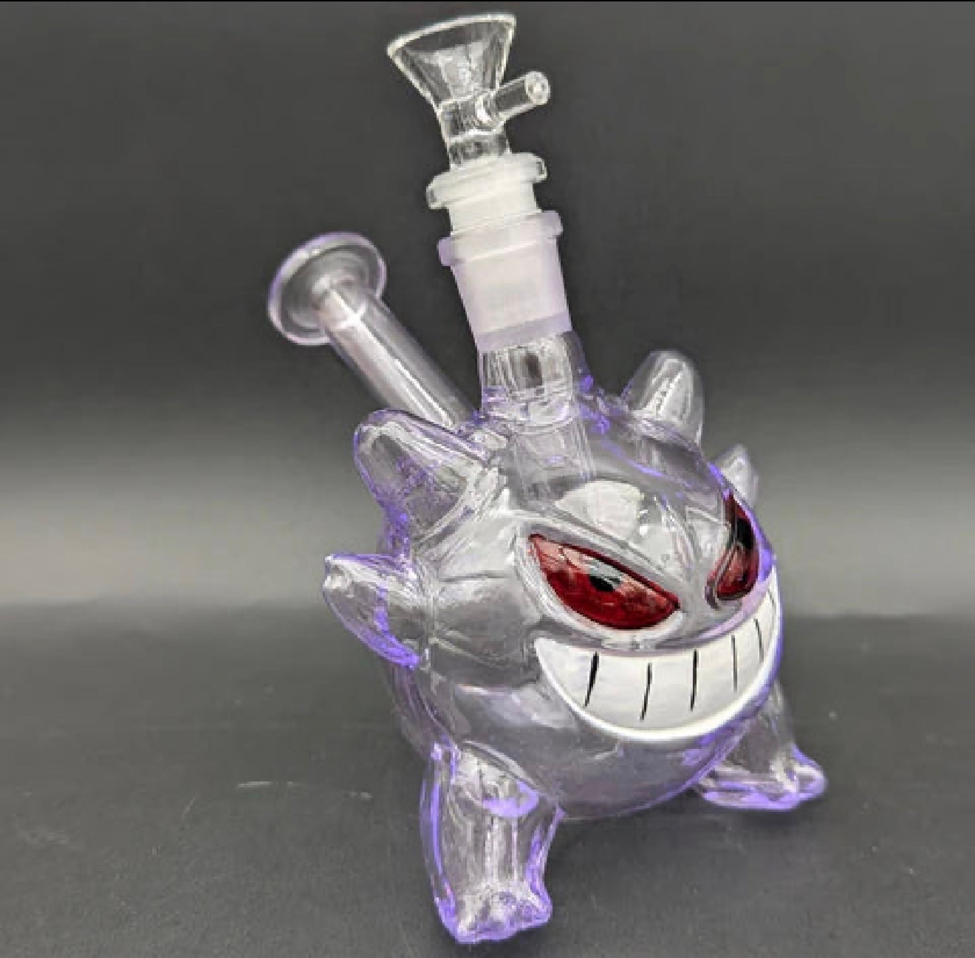Preview pic of 6" Purple Ghost Monster Glass Bong