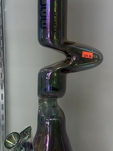 Preview pic of Iridescent Zig-Zag Recycler Beaker Bong