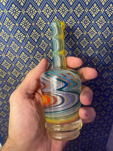 Preview pic of Puffco colorful bottle neck style glass from Idab