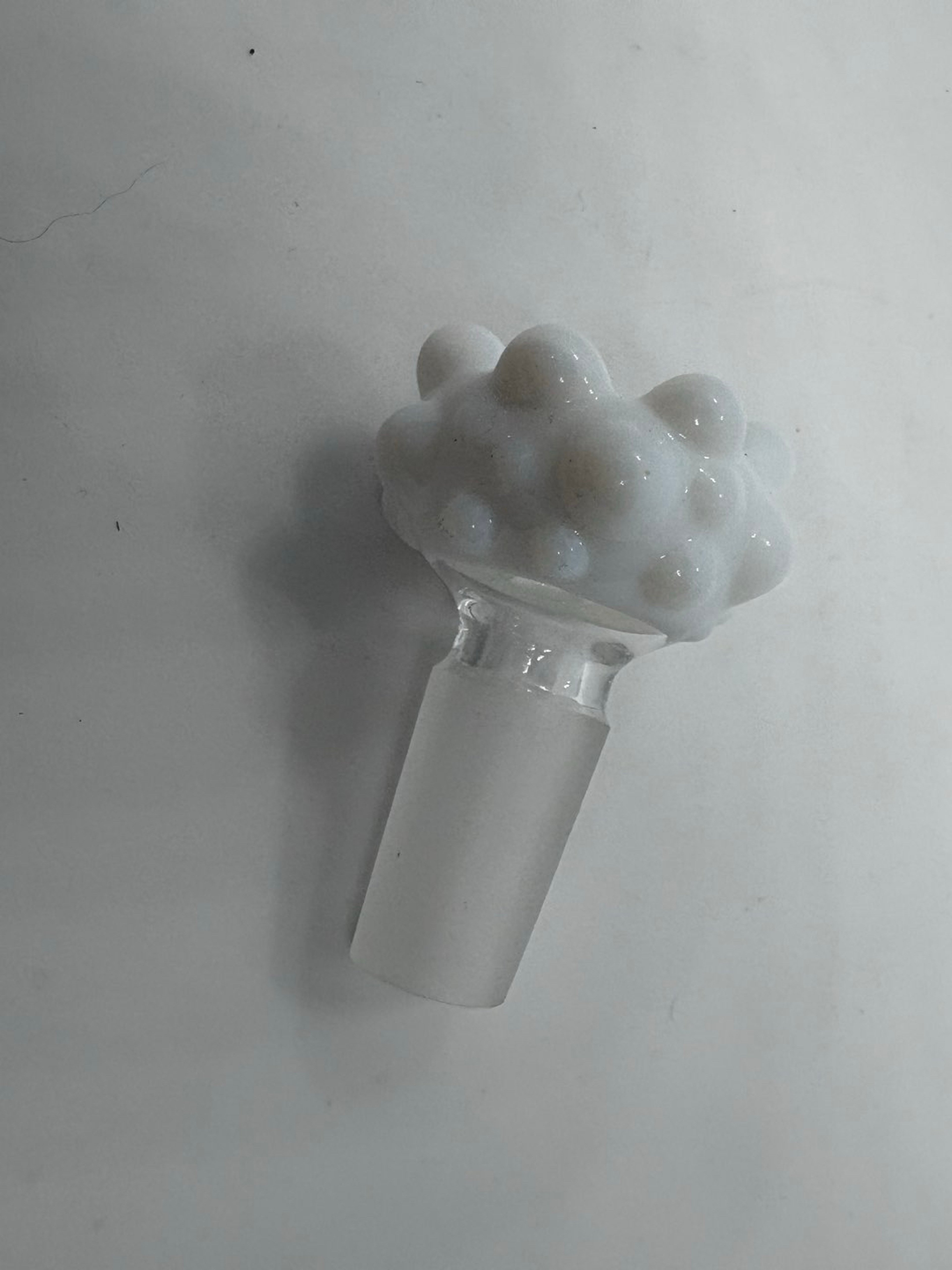 14mm White Handblown Bubble Cap image 0