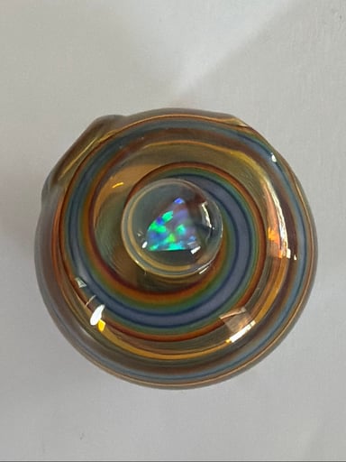 Preview pic of Rainbow Swirl Hollow Disc Pendy