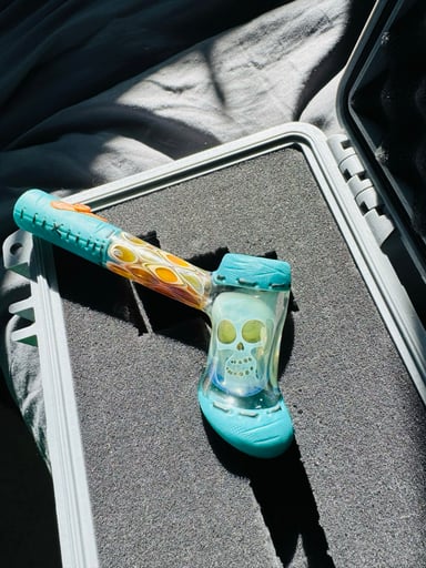 Preview pic of 1/1 VERY RARE MULLER/GINNY COLLABORATION HAMMER PIPE!! AMAZING UV BRAND NEW 2026