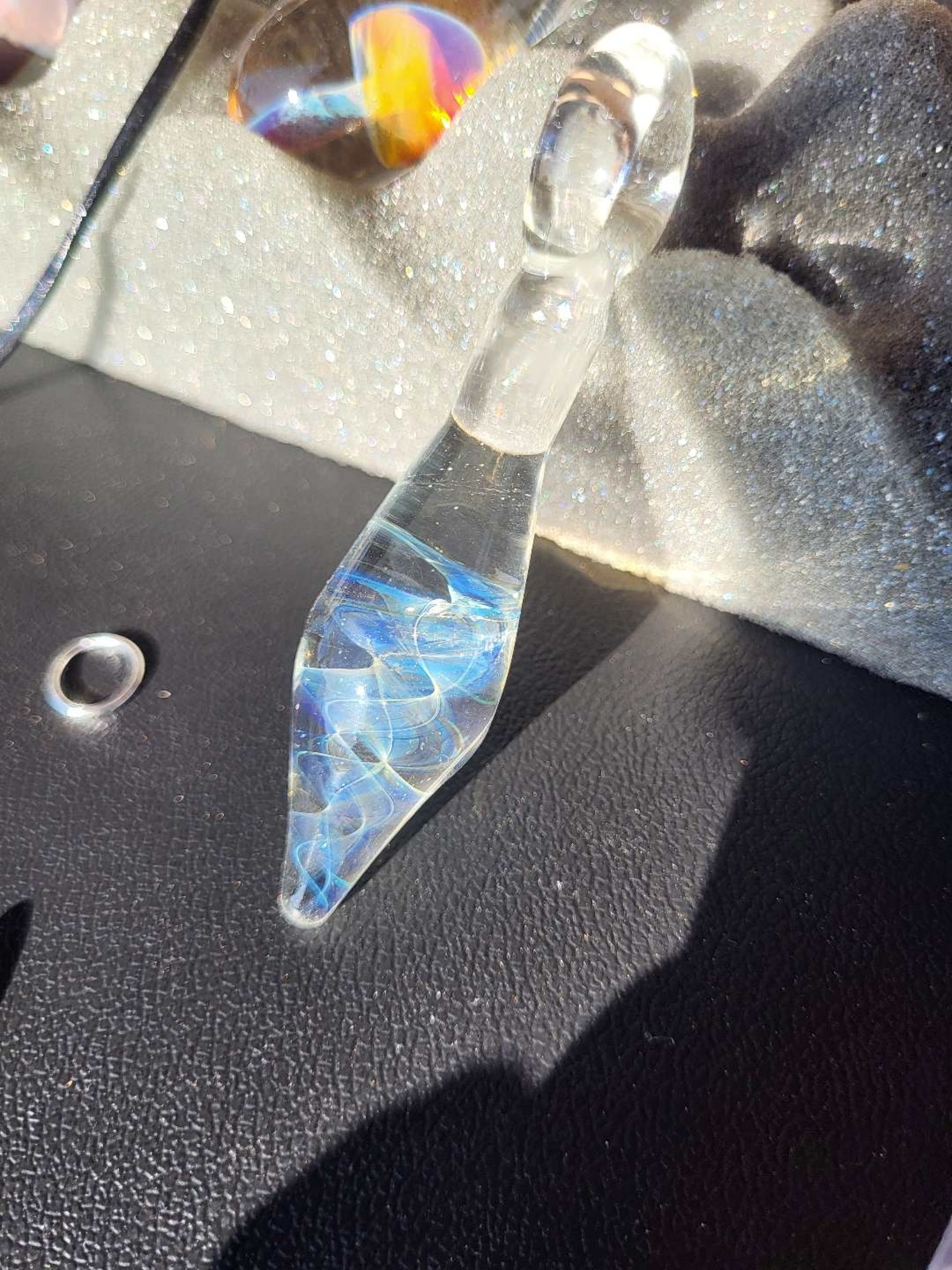Shanta Das Silver Fumed Twist Pendant image 0