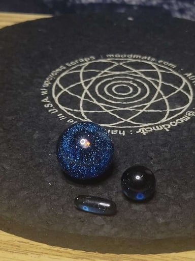 Preview pic of Blue Stardust Marble Set