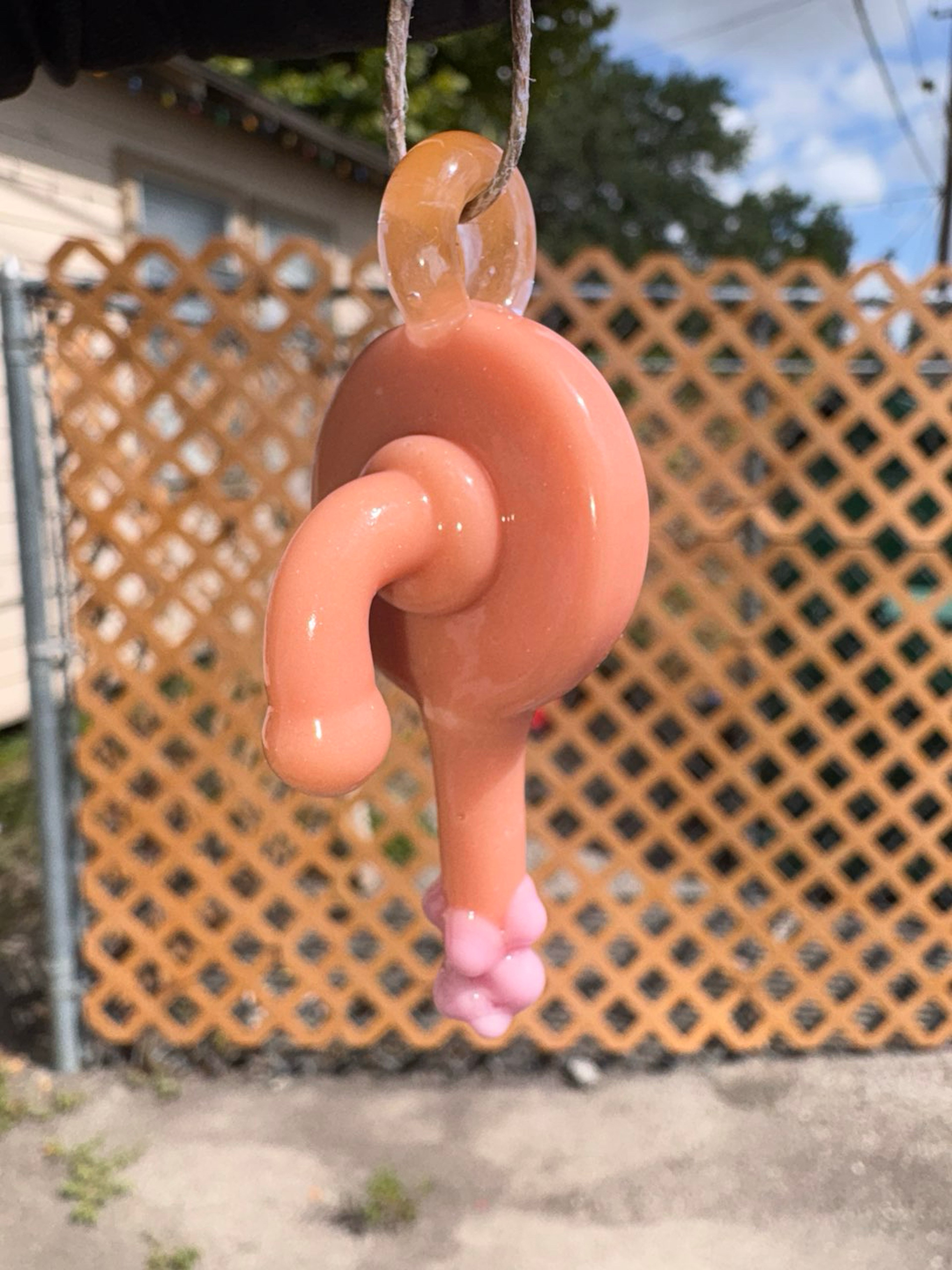 Preview pic of MATT TYNER plumbus pendant (peach loop)