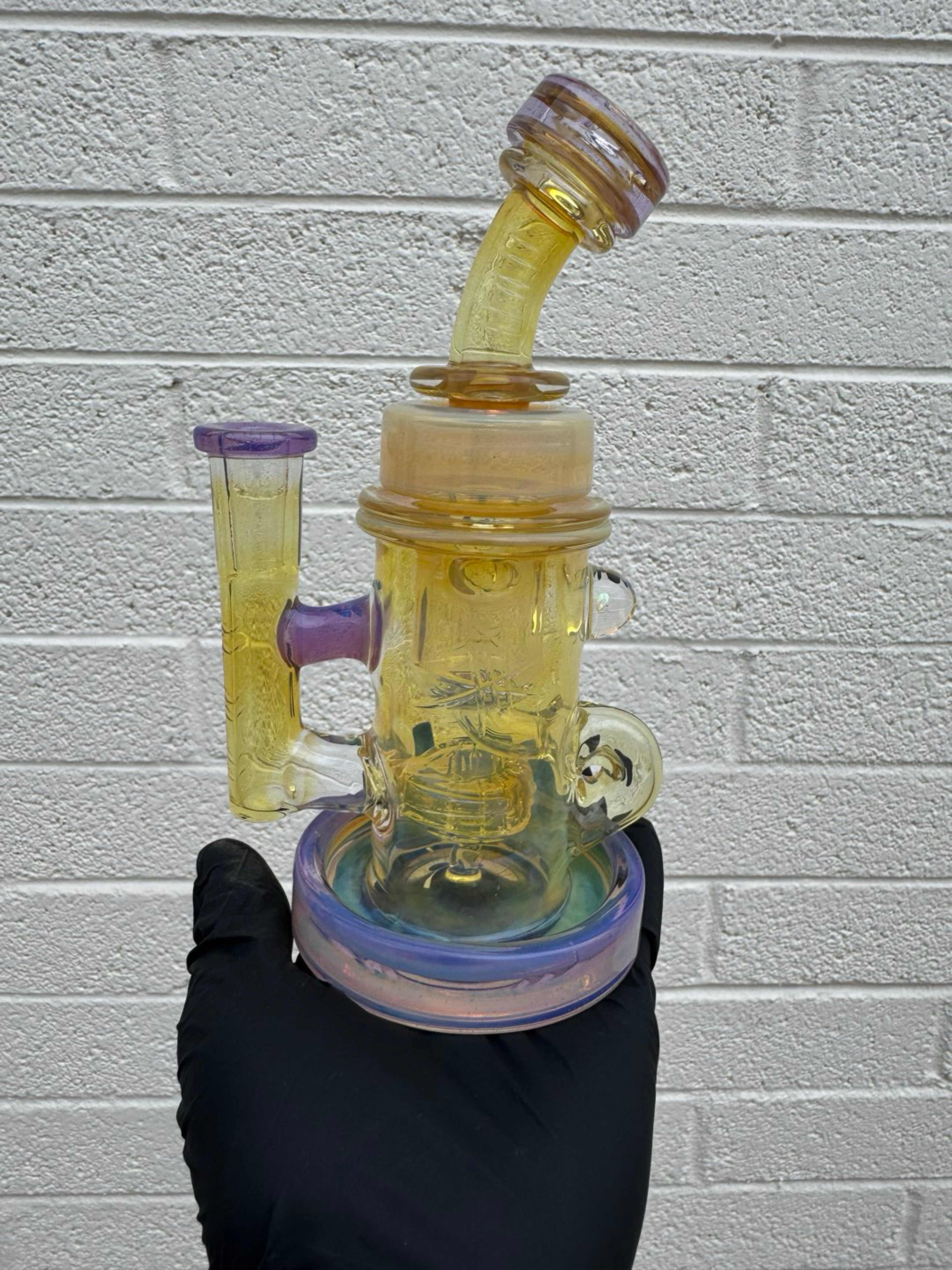 Bronx Glass Klein Recycler Silver Fumed 14mm image 0