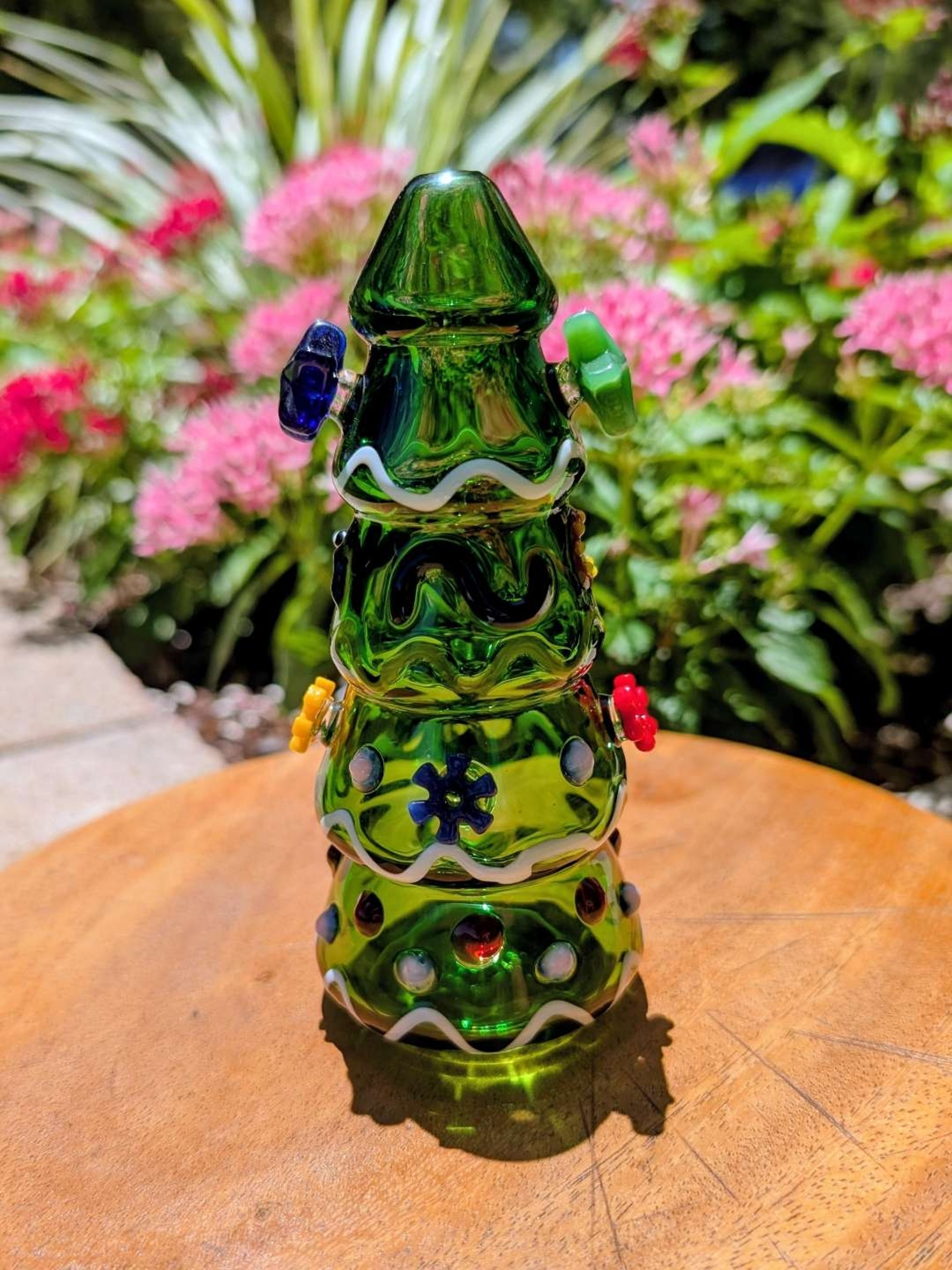 🎄Custom Glass Christmas Tree Hand Pipe / Spoon image 0