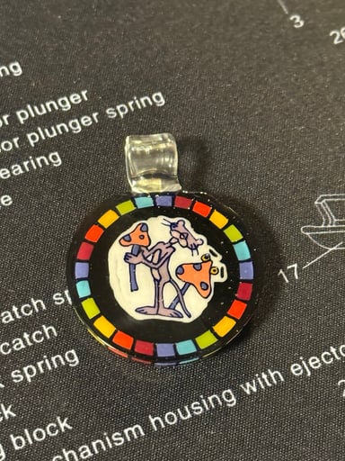 Preview pic of Erin B pendant Pink Panther flip