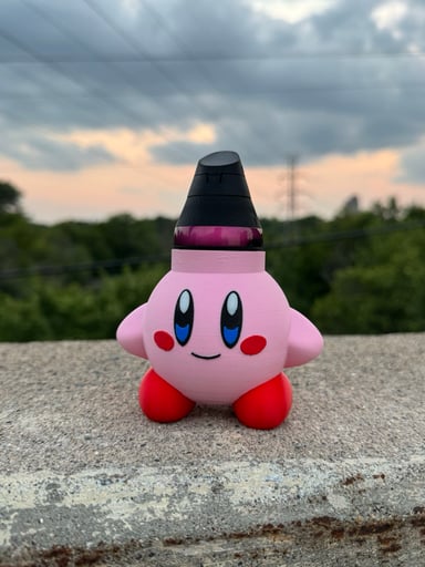 Preview pic of 3d printed Kirby puffco proxy core base