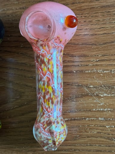 Preview pic of Pink spoon with confetti + white cane work