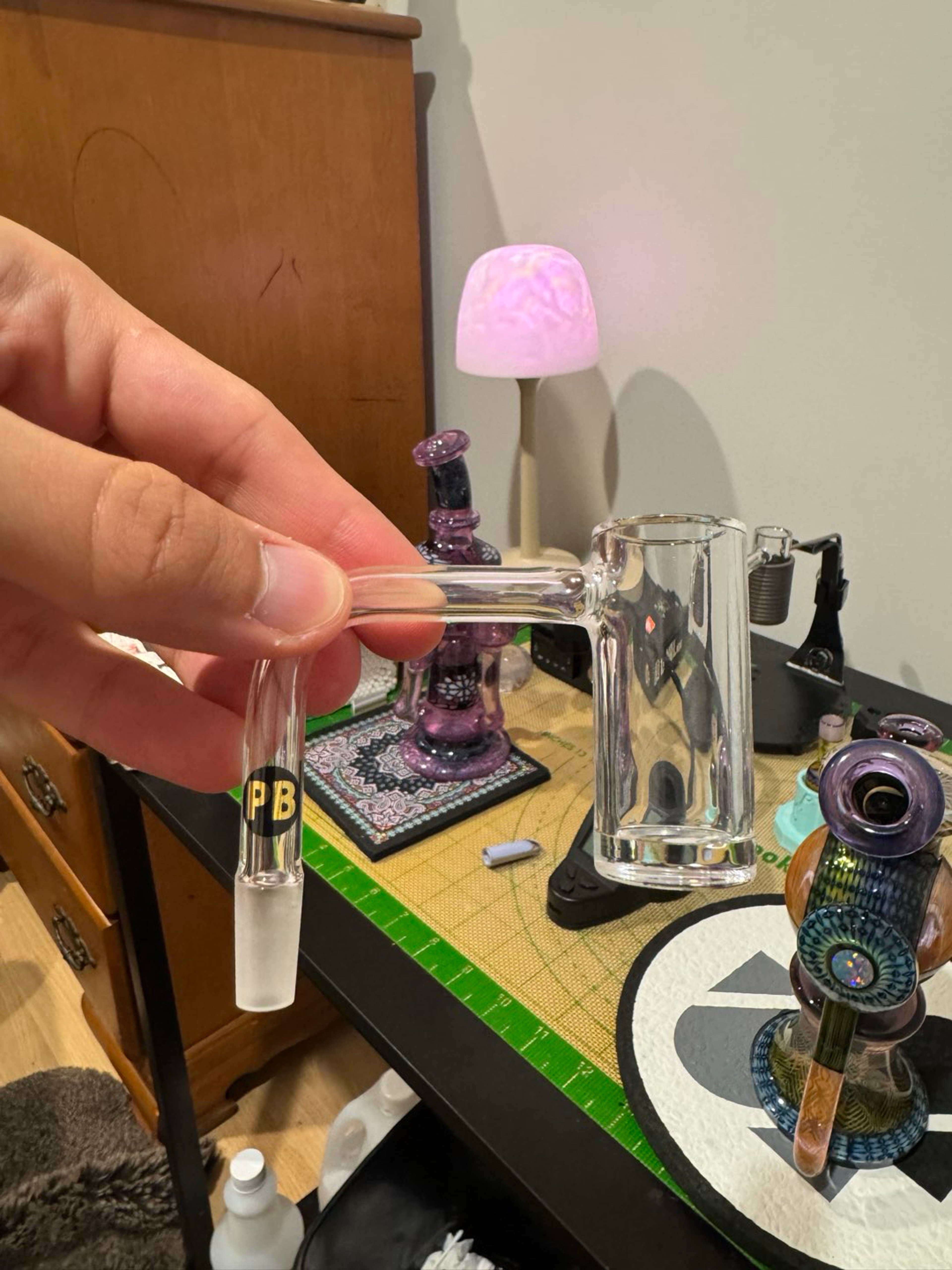 Preview pic of Pukinbeagle 10/25/90 Long Neck Thick Bottom Quartz Banger