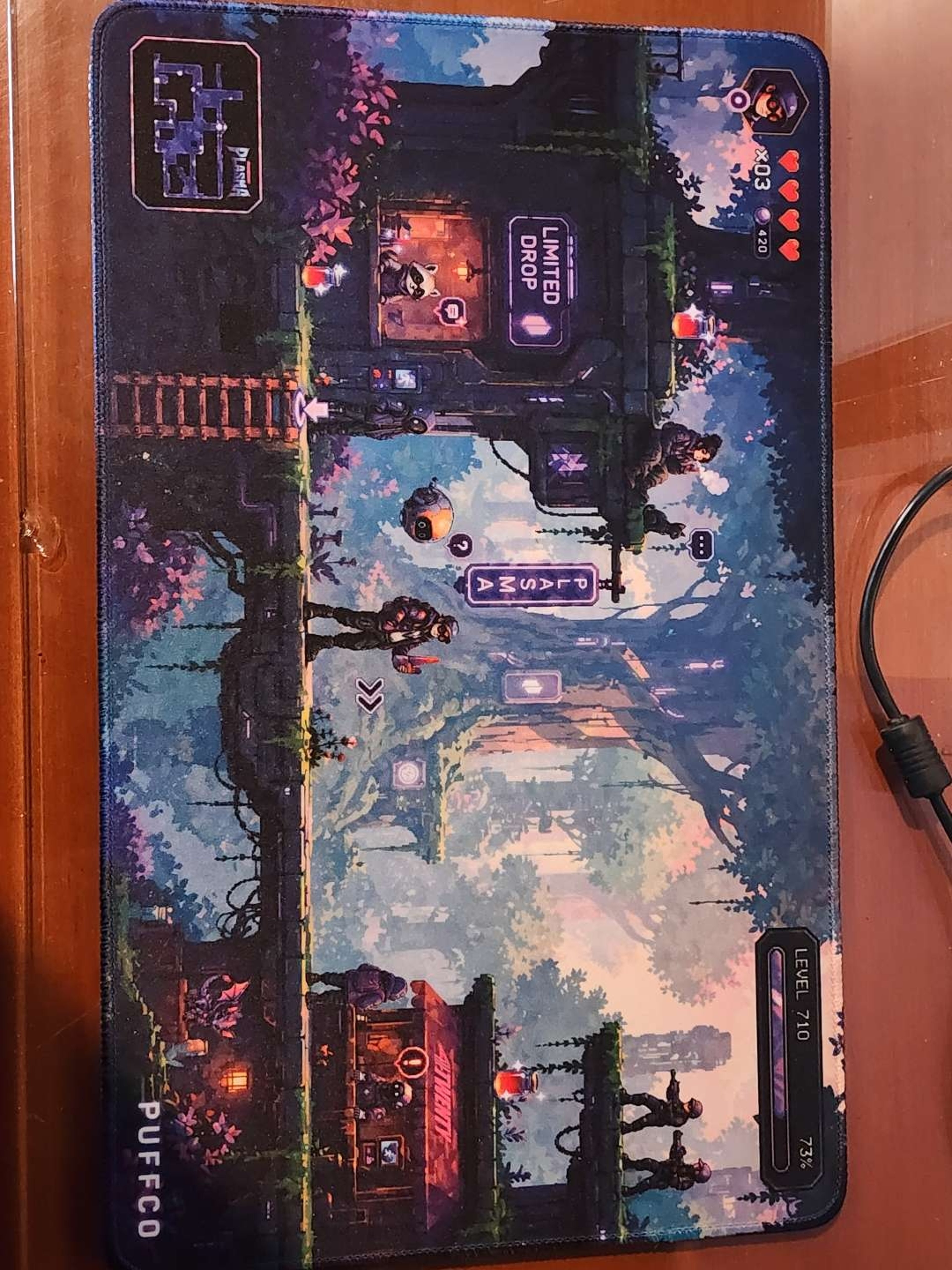 Preview pic of Puffco Plasma World Mouse Pad w/ lanyard & sticker