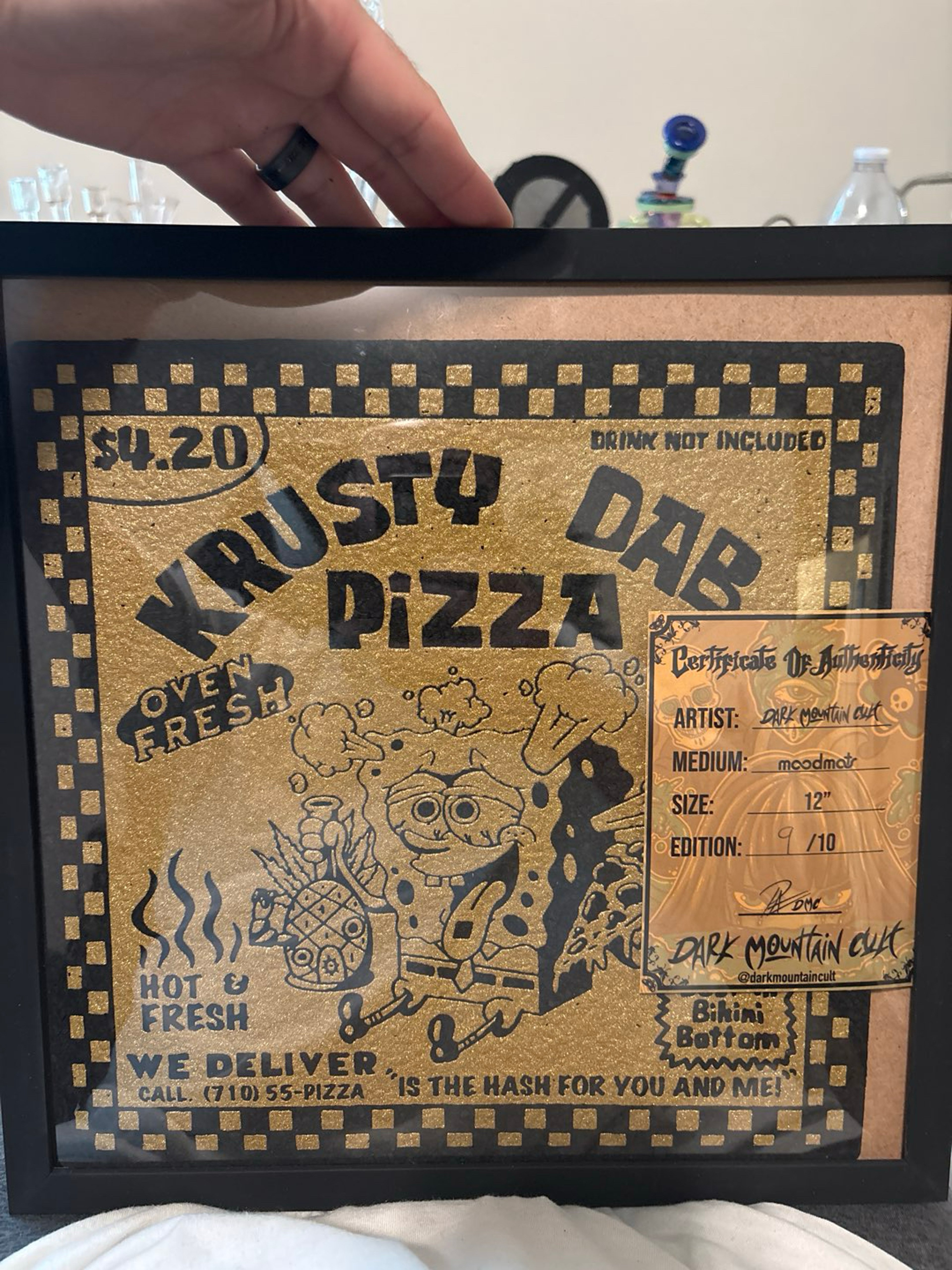 Preview pic of Krustys dab pizza golden limited edition 9/10 comes with certificate of authenticity