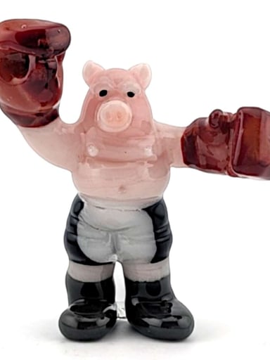 Preview pic of Ethan Windy "Pork Chop" Glass Sculpture