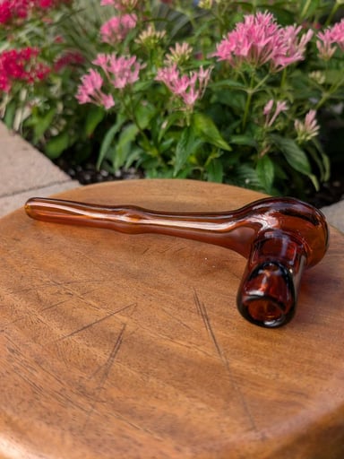 Preview pic of 🔧 Amber Glass "Socket Wrench" Gandalf Pipe 🔧