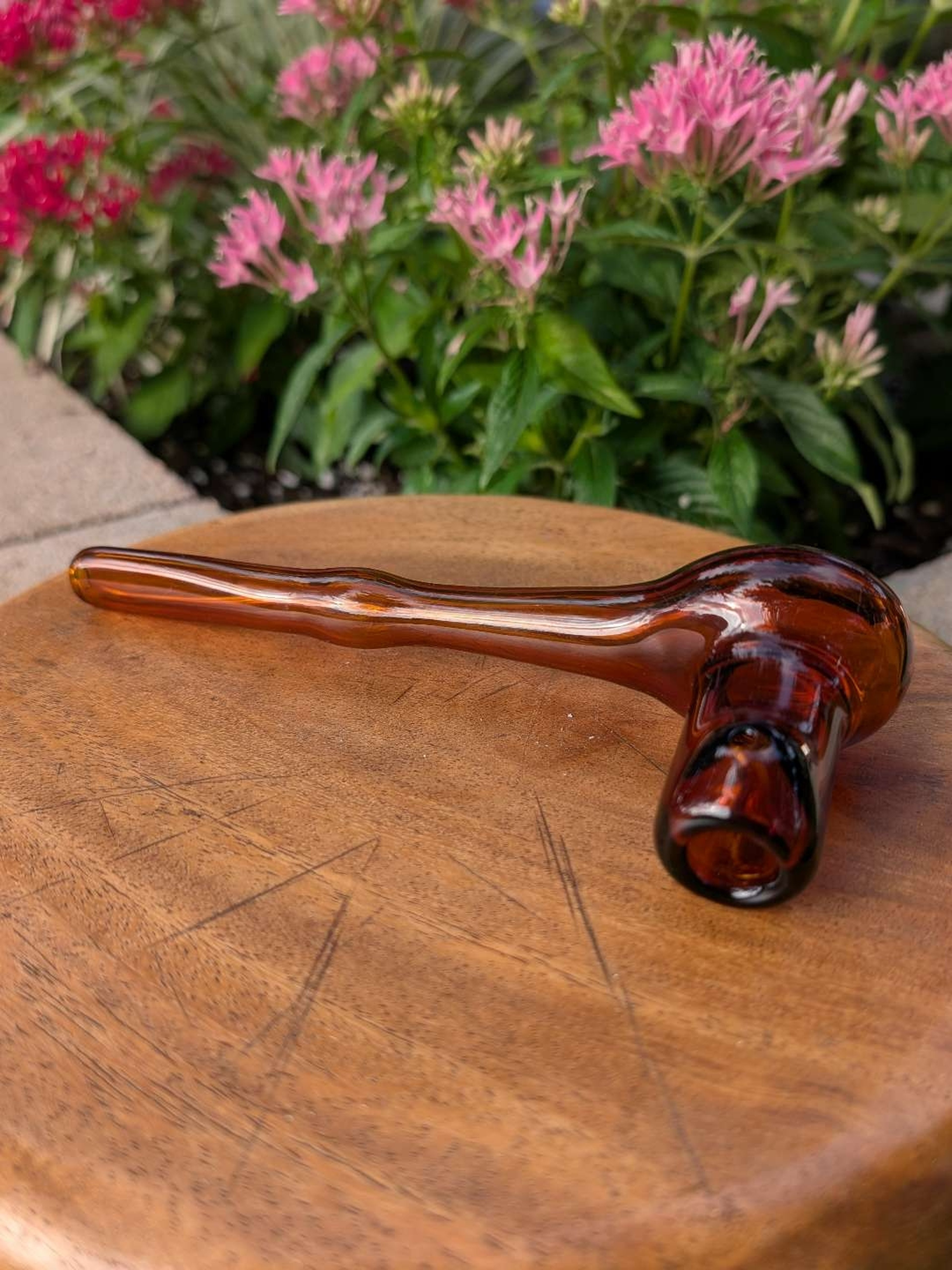 🔧 Amber Glass "Socket Wrench" Gandalf Pipe 🔧 image 0