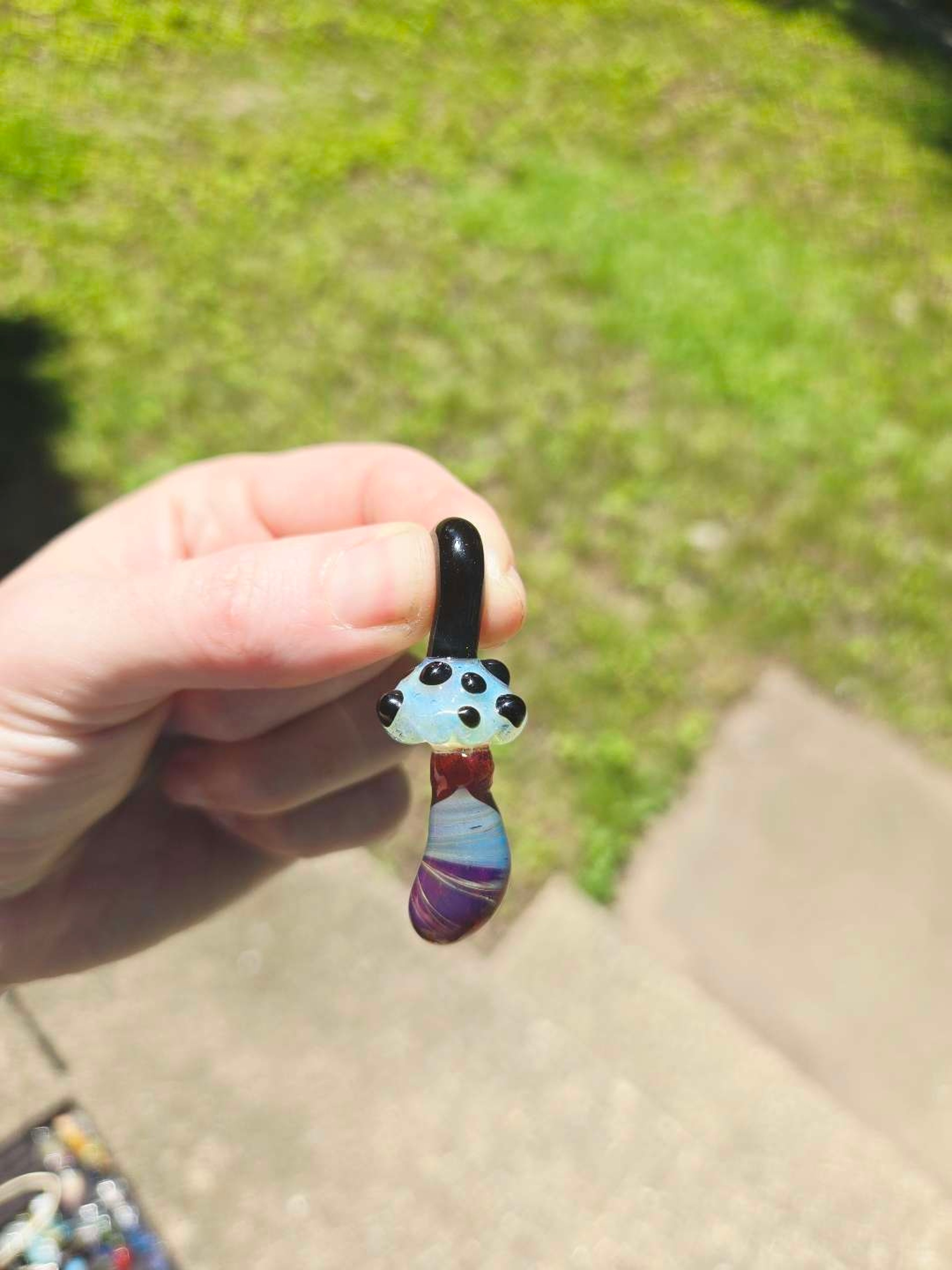 HotHead Glass Mushroom Pendant image 0