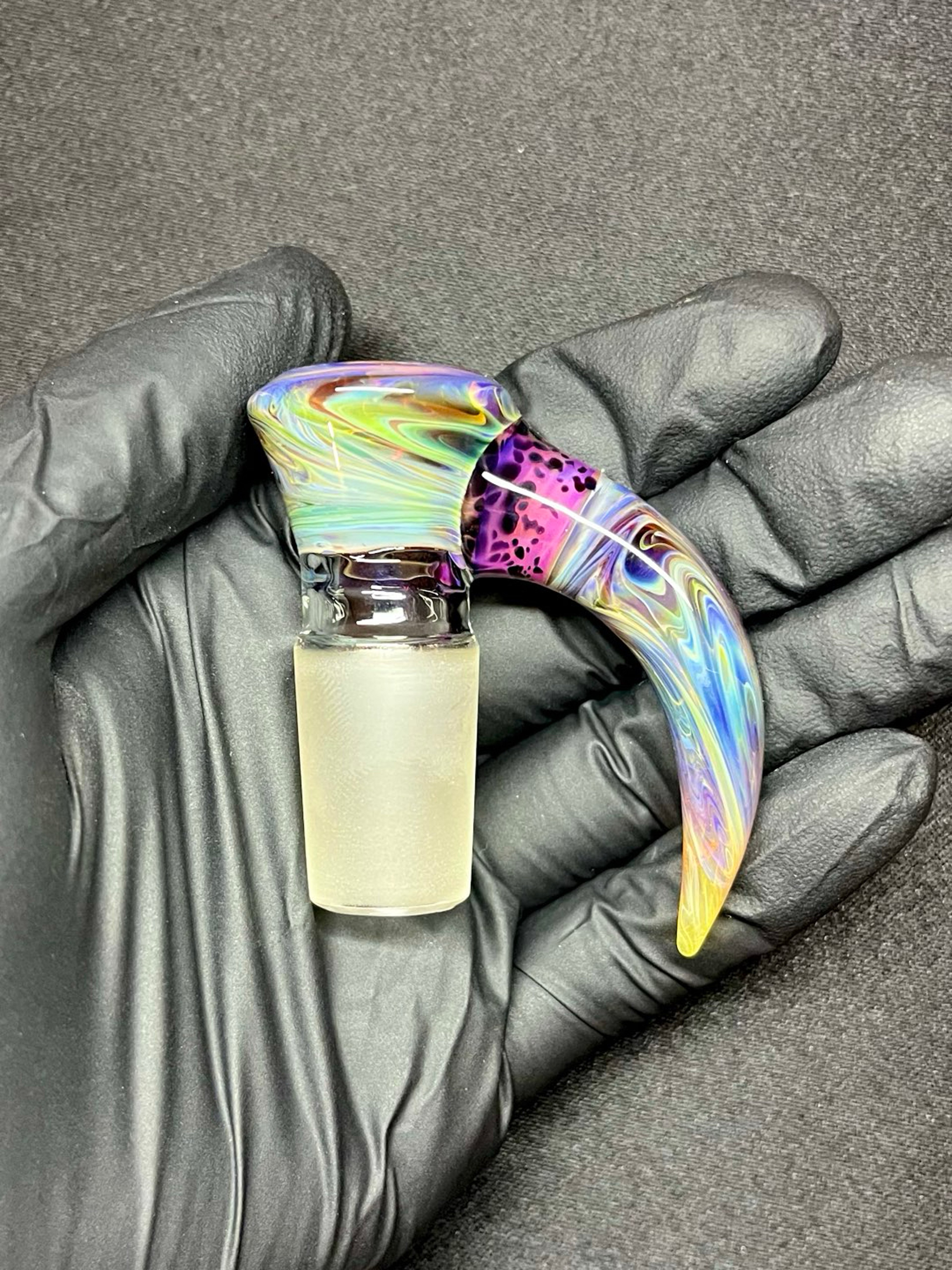Preview pic of Amber Purplicious/Gold Ruby/ Telemagenta chaos 18mm slide