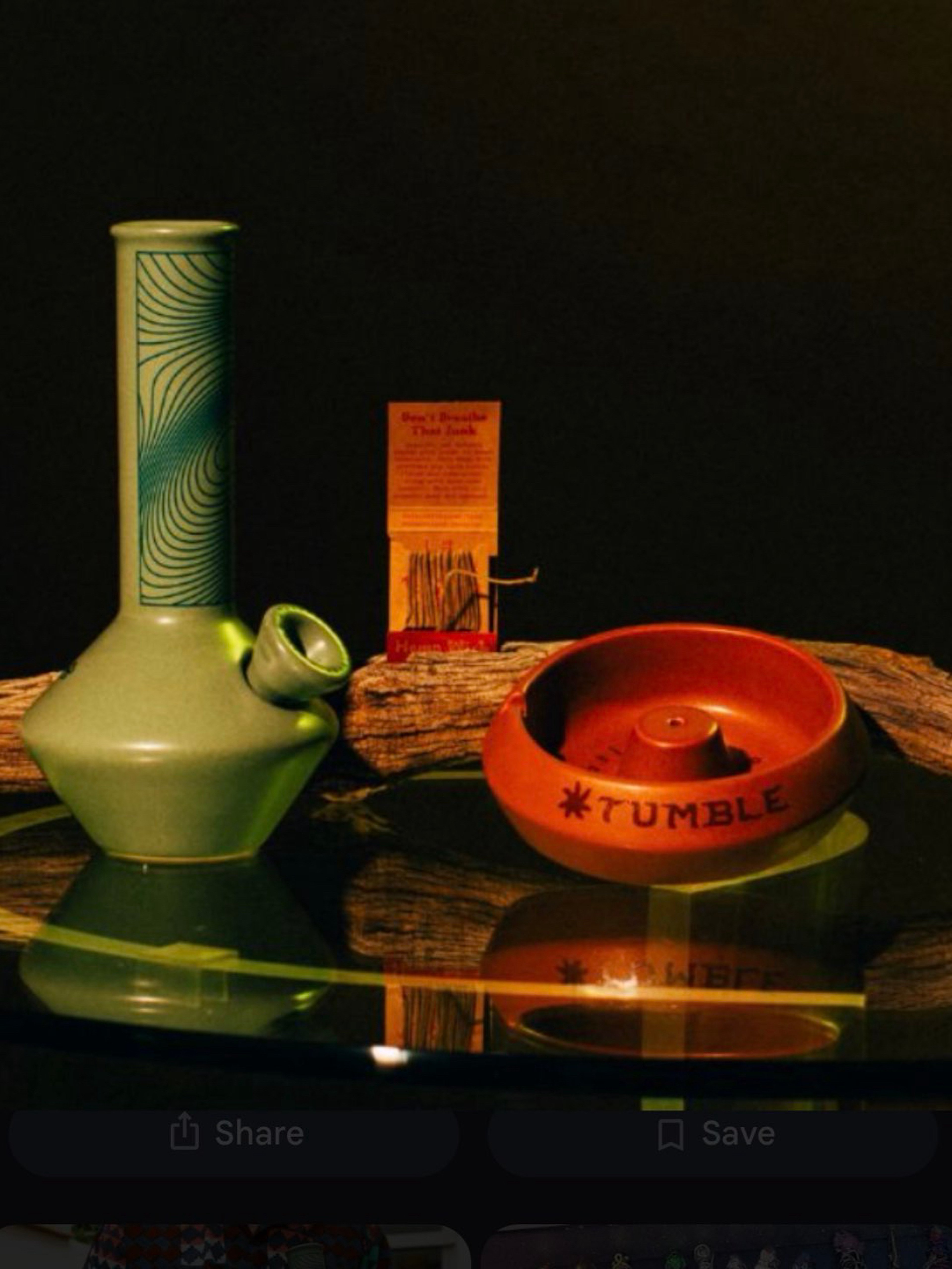 Preview pic of Limited edition Summerland X Tumble bong and ashtray