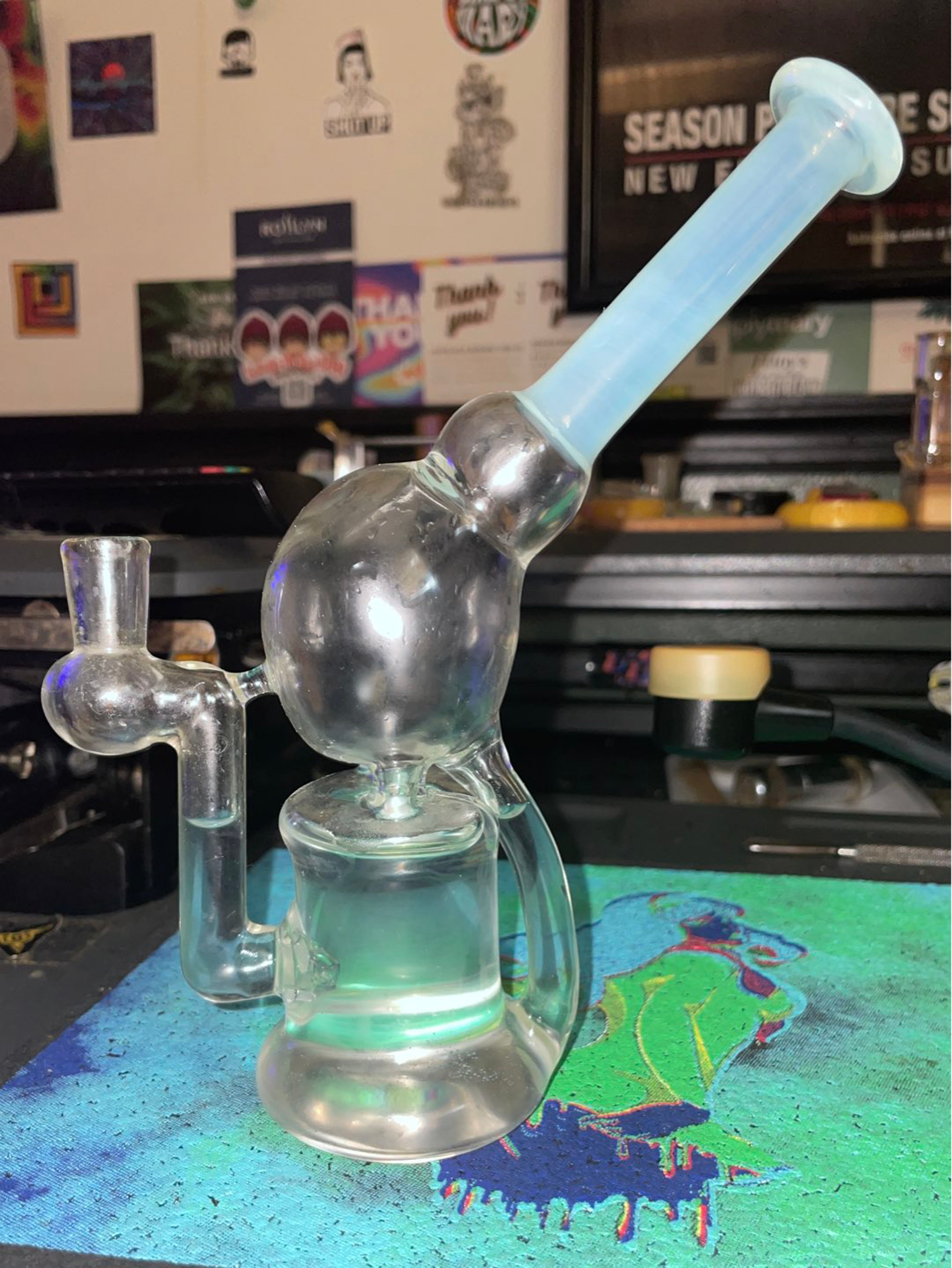 Clay Bilbrey x HF Glass, Bubble Dumping Blooper! Recycler. image 0