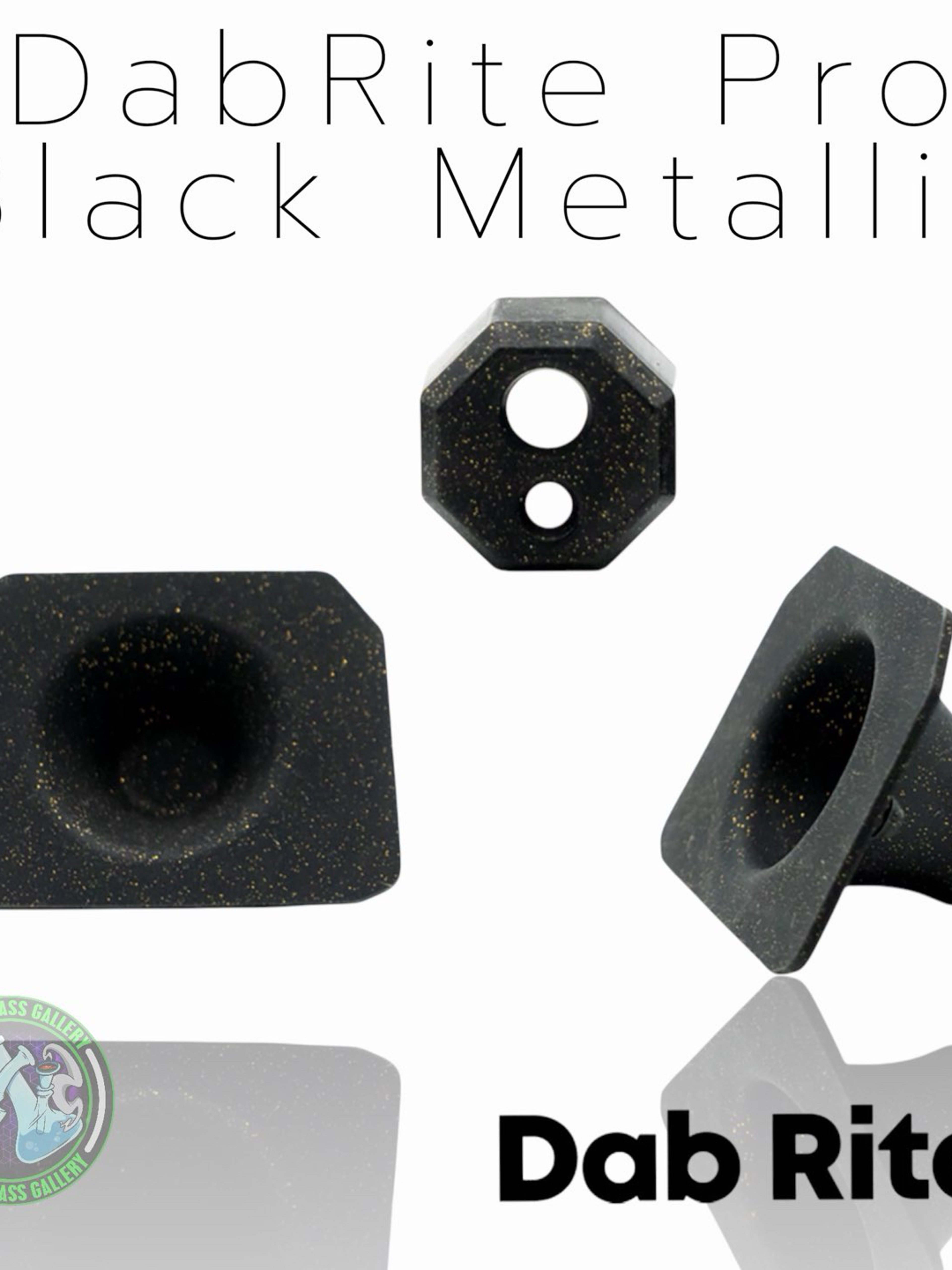 Preview pic of Dab Rite - Pro Silicone Set - Black Metallic