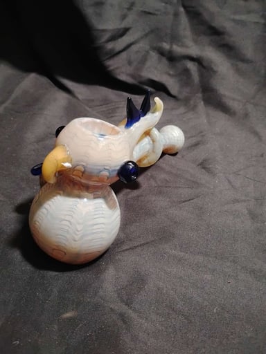 Preview pic of Worked Eagle Hand Pipe | 7.5" Fumed Glass