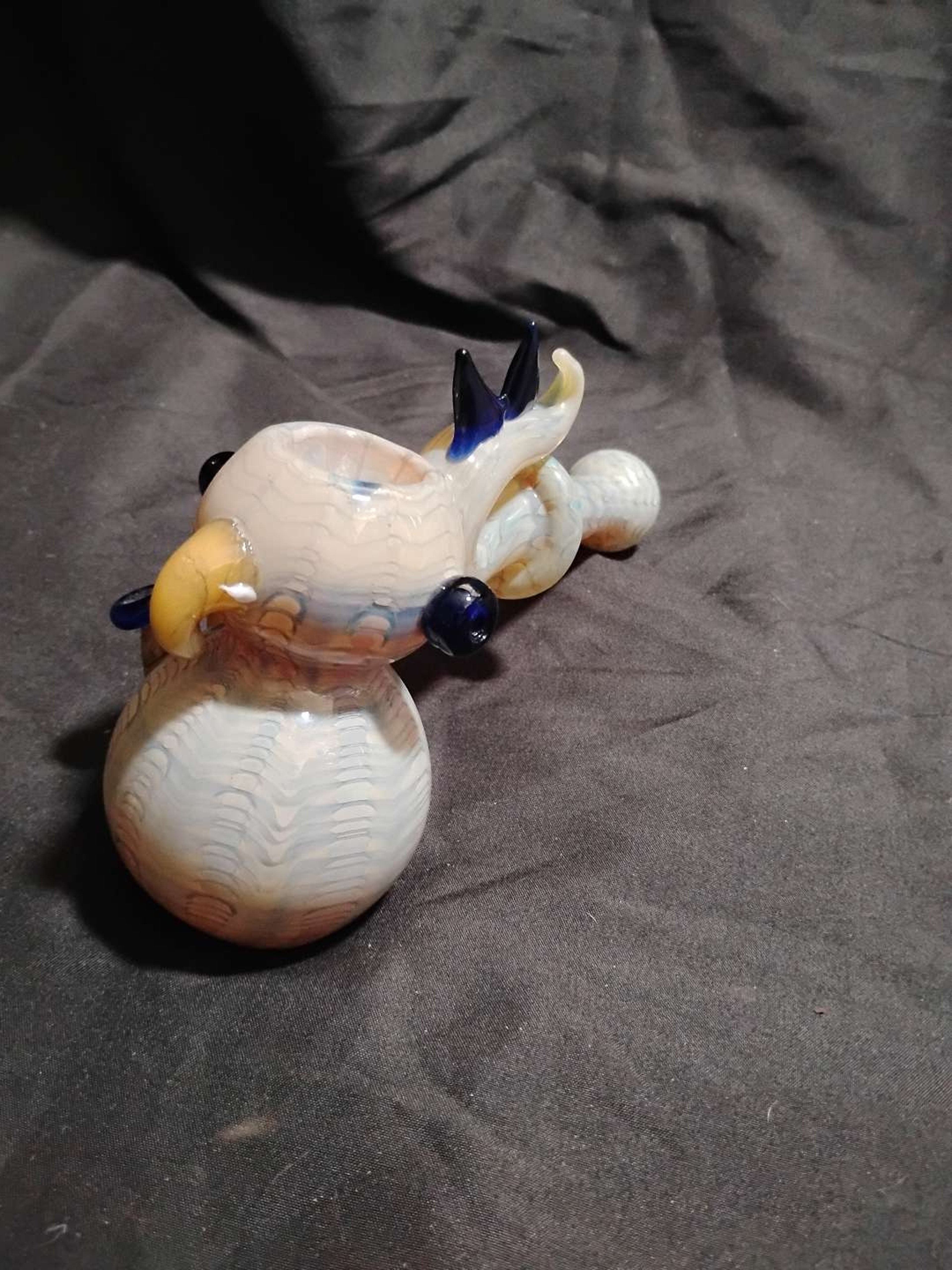 Preview pic of Worked Eagle Hand Pipe | 7.5" Fumed Glass