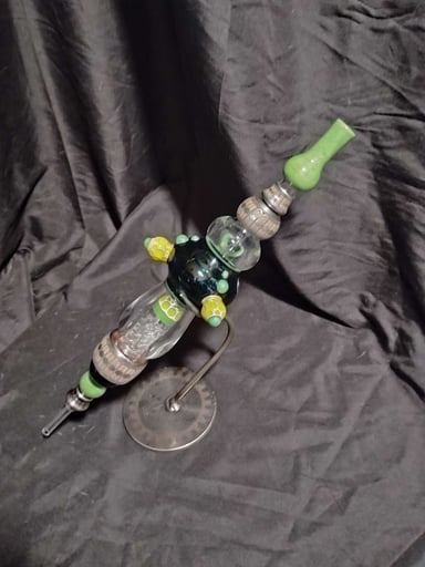 Preview pic of Wasatch Glass Honeysucker Kit – Lake Green + Sage – New w/ Box, Stand & Extras