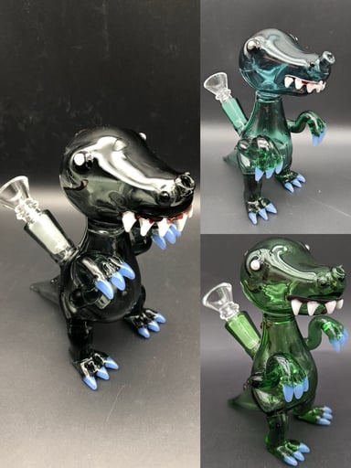 Preview pic of 5" T-REX DINOSAUR BUBBLER BONG