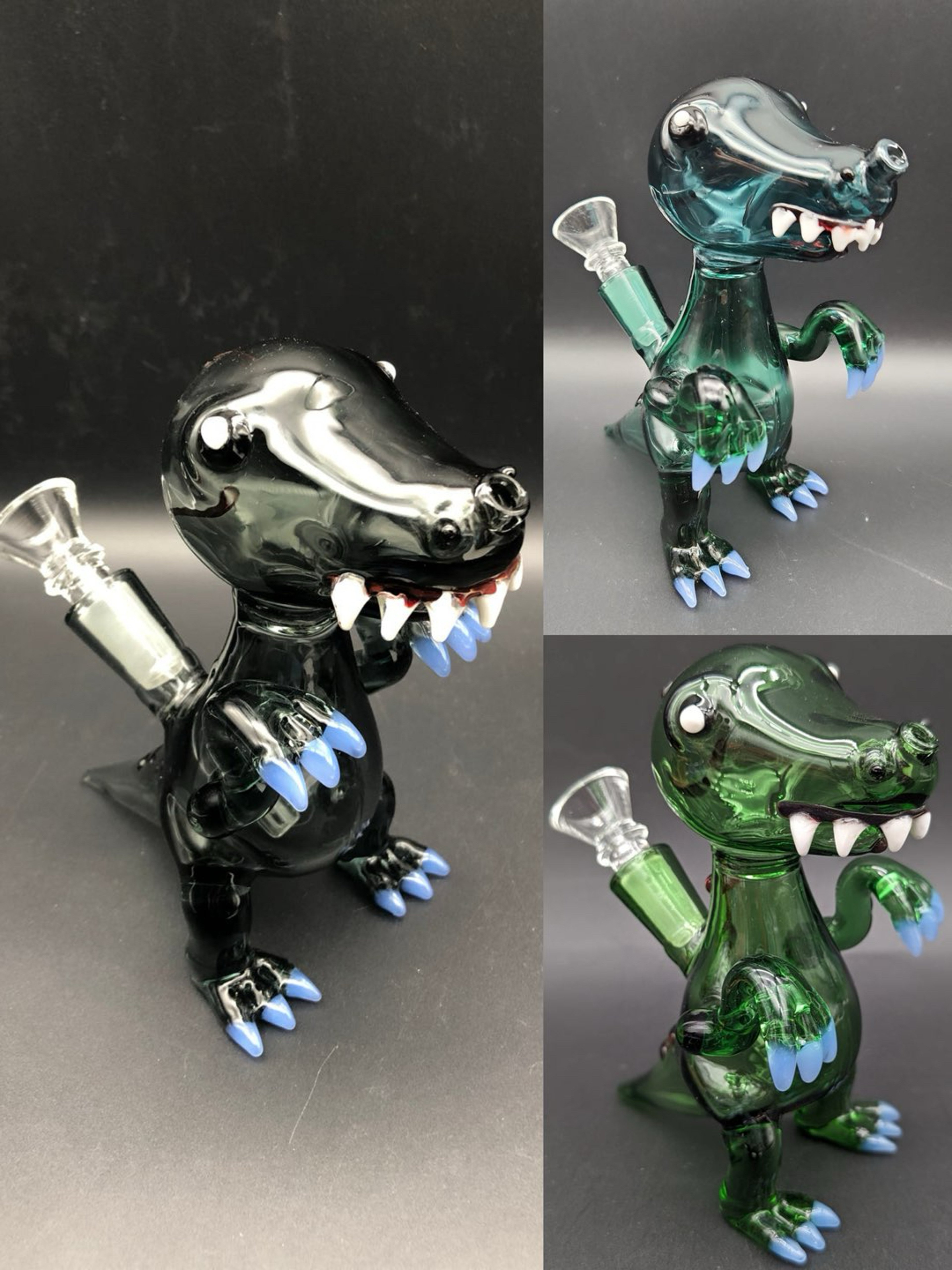 Preview pic of 5" T-REX DINOSAUR BUBBLER BONG