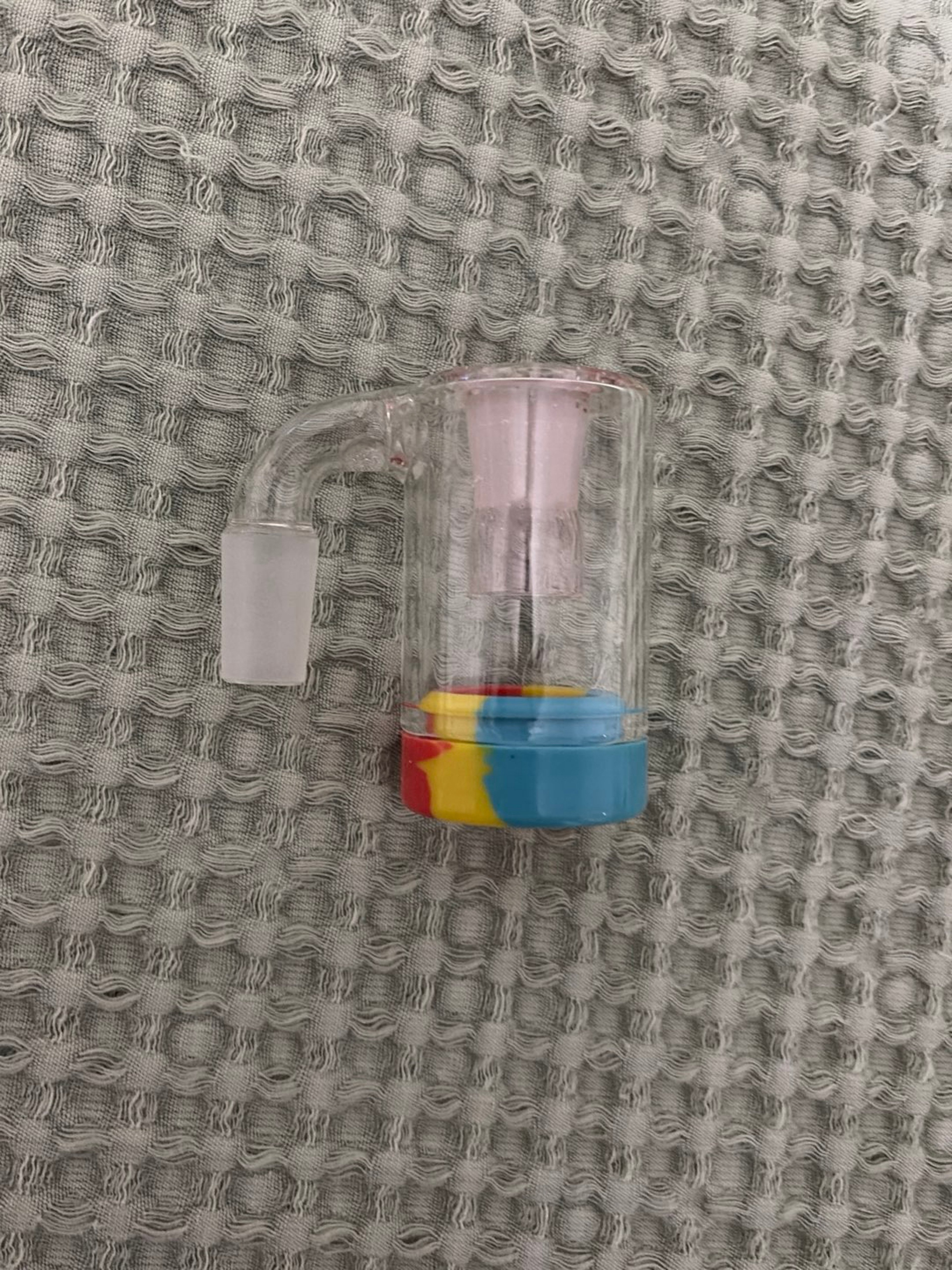 Preview pic of Pink and clear glass reclaim collector | reclaimer discount clearance dab rig