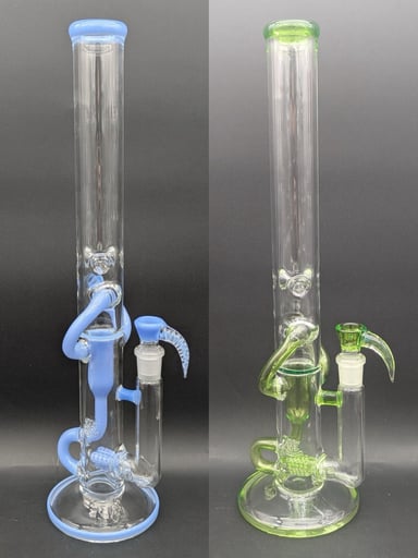 Preview pic of 2K GLASS 18" THREELINE RECYCLER BONG